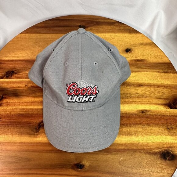 Coors Light Hat Cap Strapback Gray Red Embroidered Adjustable Never Worn NWOT - Picture 8 of 9